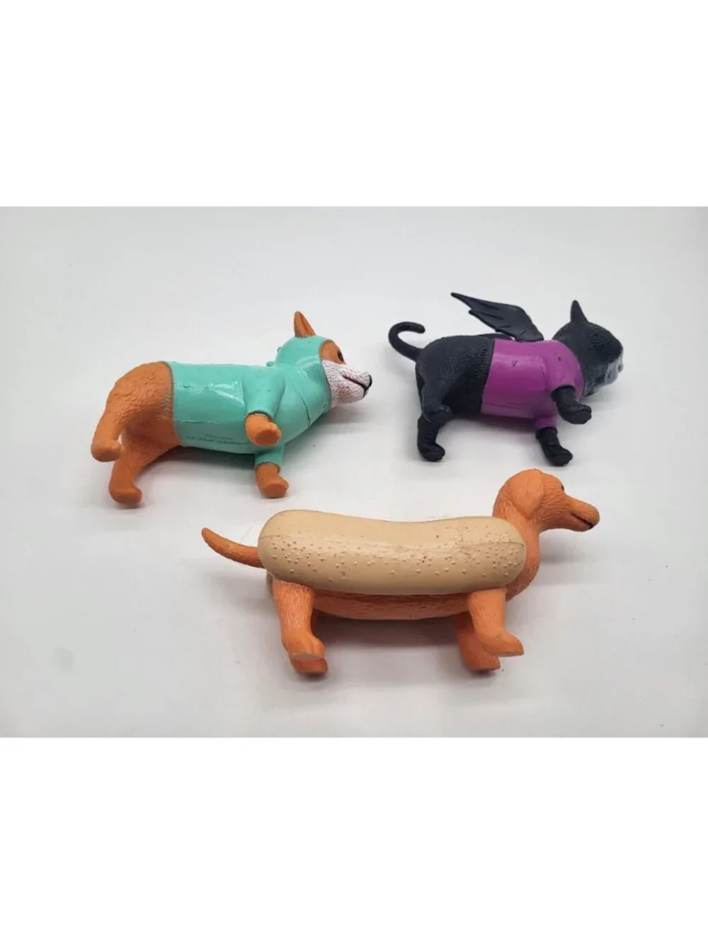 Ankyo Halloween Costume Black Cat Dogs Dachshund Corgi Animal Figures Toys